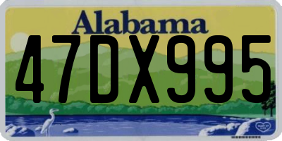 AL license plate 47DX995