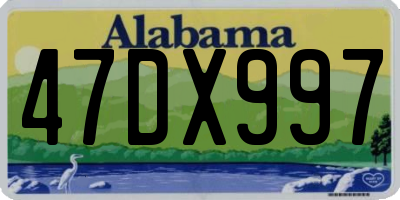 AL license plate 47DX997