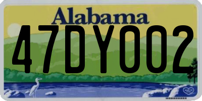 AL license plate 47DY002