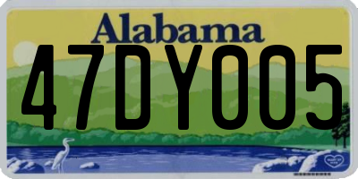 AL license plate 47DY005