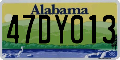 AL license plate 47DY013