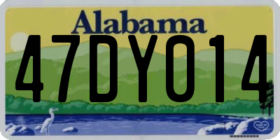 AL license plate 47DY014