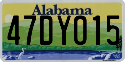 AL license plate 47DY015