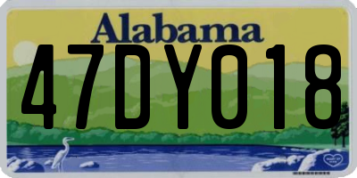 AL license plate 47DY018