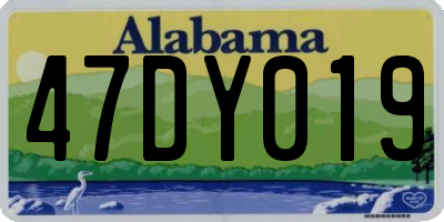 AL license plate 47DY019