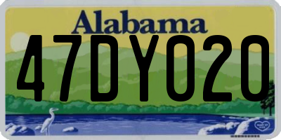 AL license plate 47DY020