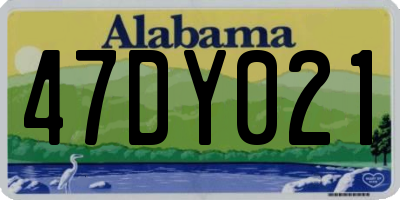 AL license plate 47DY021