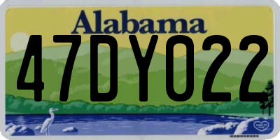 AL license plate 47DY022