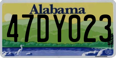 AL license plate 47DY023