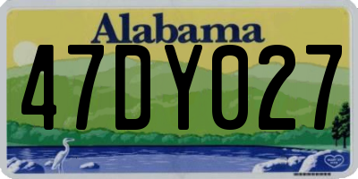 AL license plate 47DY027