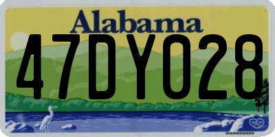 AL license plate 47DY028