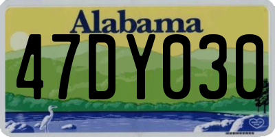 AL license plate 47DY030