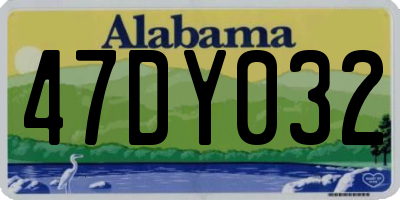 AL license plate 47DY032