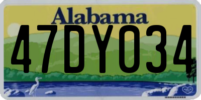 AL license plate 47DY034