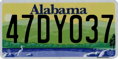 AL license plate 47DY037