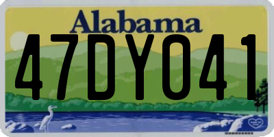 AL license plate 47DY041