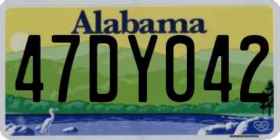 AL license plate 47DY042