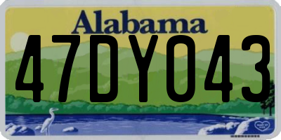 AL license plate 47DY043
