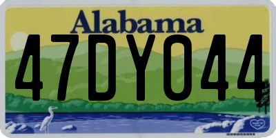 AL license plate 47DY044