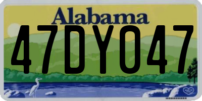AL license plate 47DY047
