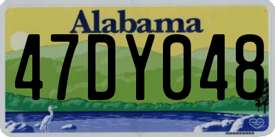 AL license plate 47DY048