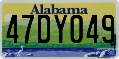 AL license plate 47DY049