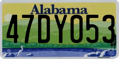 AL license plate 47DY053