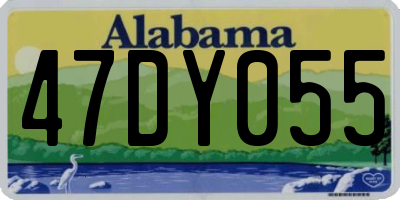 AL license plate 47DY055