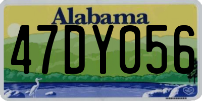 AL license plate 47DY056
