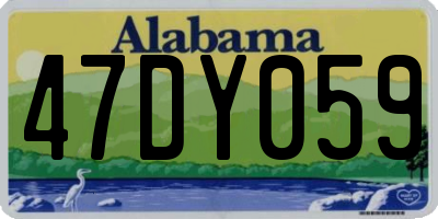 AL license plate 47DY059