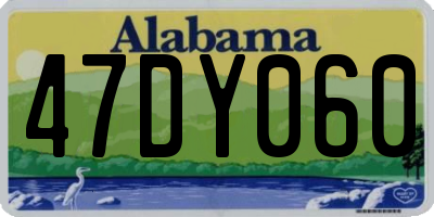 AL license plate 47DY060