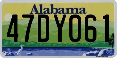 AL license plate 47DY061