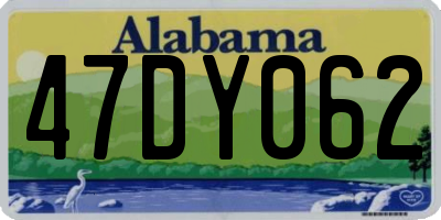 AL license plate 47DY062