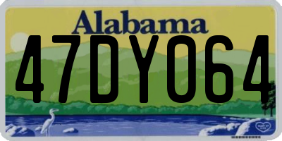 AL license plate 47DY064