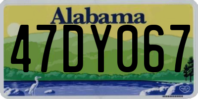 AL license plate 47DY067