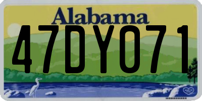 AL license plate 47DY071