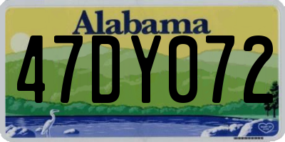AL license plate 47DY072