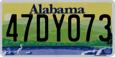 AL license plate 47DY073