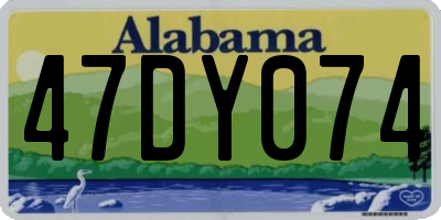 AL license plate 47DY074
