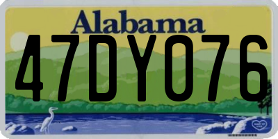 AL license plate 47DY076