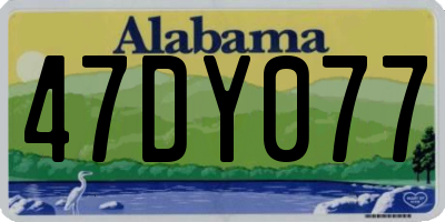 AL license plate 47DY077