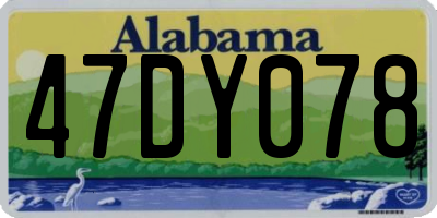 AL license plate 47DY078