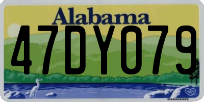 AL license plate 47DY079