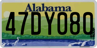 AL license plate 47DY080