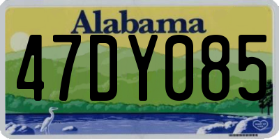 AL license plate 47DY085