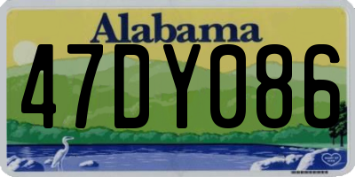AL license plate 47DY086