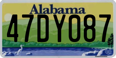 AL license plate 47DY087