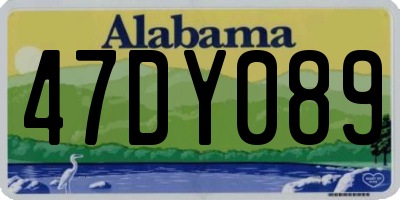 AL license plate 47DY089
