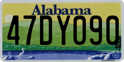 AL license plate 47DY090