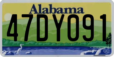 AL license plate 47DY091